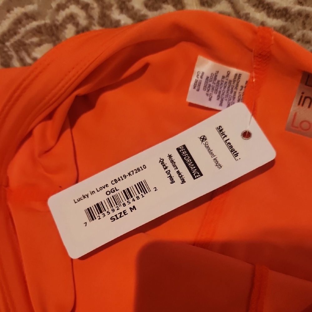 Lucky in Love Women's Orange Tennis Skirt - Picture 6 of 6